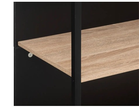 Isla De Cocina Aliaj Madera Y Metal Negro