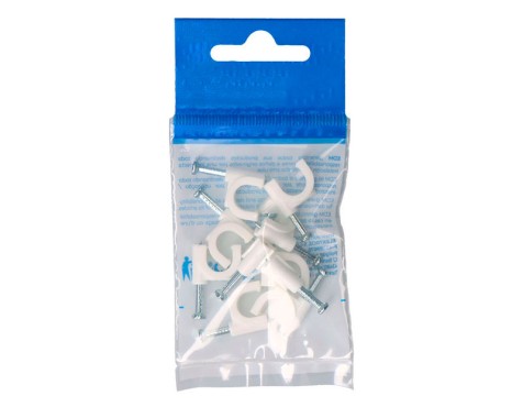 Grapa Blanca Cable Redondo (10un) nº9-2X4Mm
