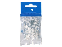 Grapa Blanca Cable Redondo (20un) nº6-2X1Mm