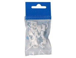 Grapa Blanca Cable Redondo (15un) nº8-2X2,5mm