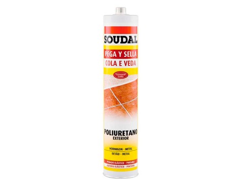 Adhesivo Sellador Poliuretano Soudal Marrón