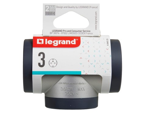 Adaptador Lateral Premium 3 Tomas Aluminio
