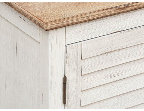 Aparador 2 Puertas Olivia Acacia Natural Y Blanco