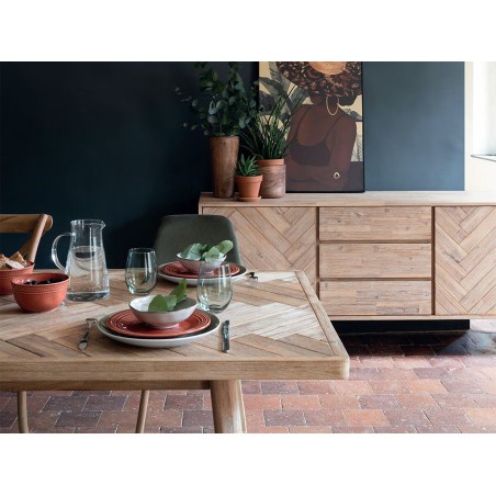 Mesa De Comedor Extensible Ares Acacia Natural