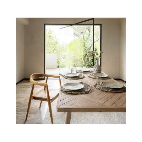 Mesa De Comedor Extensible Ares Acacia Natural