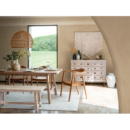 Mesa De Comedor Extensible Ares Acacia Natural