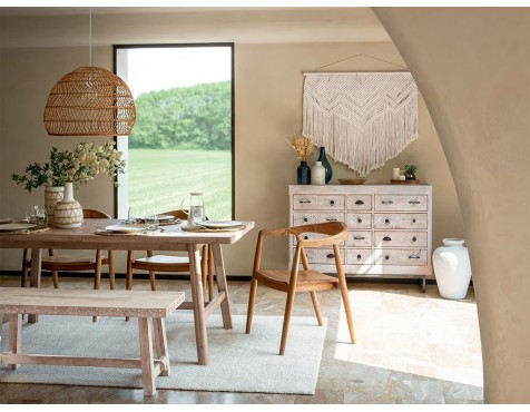 Mesa De Comedor Extensible Ares Acacia Natural