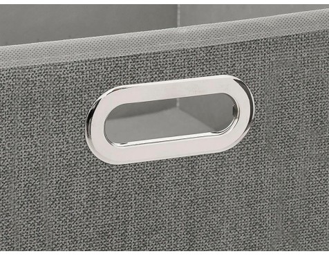 Caja De Tela Gris Claro