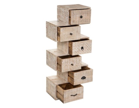 Cajonera 6 Cajones Jorun Madera Natural