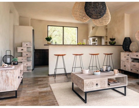 Cajonera 6 Cajones Jorun Madera Natural
