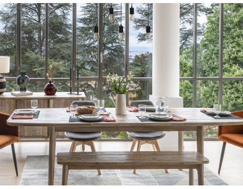 Mesa De Comedor Extensible Manila Acacia Natural
