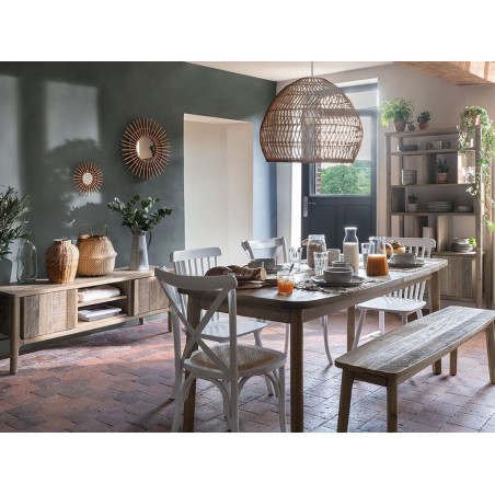 Mesa De Comedor Extensible Manila Acacia Natural