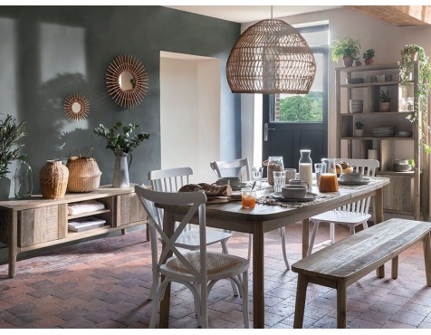 Mesa De Comedor Extensible Manila Acacia Natural