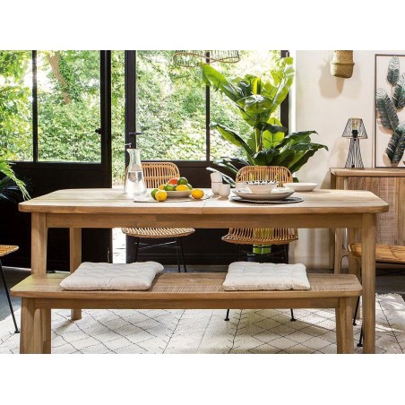 Mesa De Comedor Extensible Manila Acacia Natural