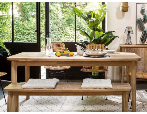 Mesa De Comedor Extensible Manila Acacia Natural