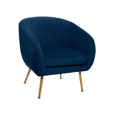 Sillón De Terciopelo Leif Azul