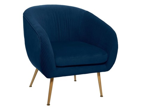Sillón De Terciopelo Leif Azul