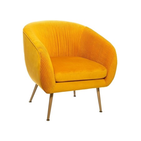 Sillón De Terciopelo Leif Mostaza