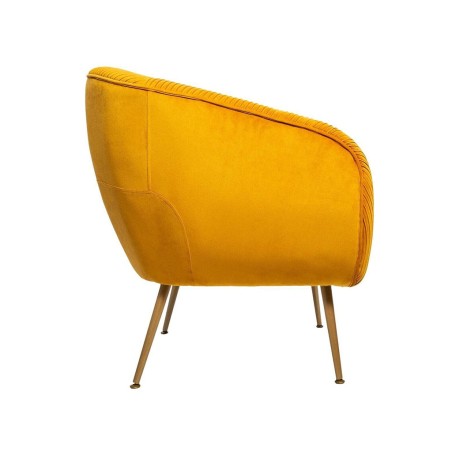 Sillón De Terciopelo Leif Mostaza