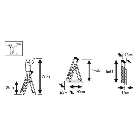 Escalera De Aluminio Easyclix Xxl