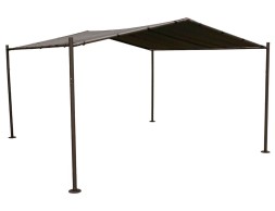 Pérgola De Jardín Certeli Acero Y Poliéster Gris