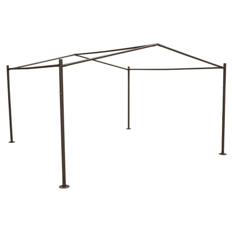 Pérgola De Jardín Certeli Acero Y Poliéster Gris