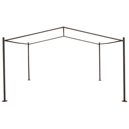 Pérgola De Jardín Certeli Acero Y Poliéster Gris