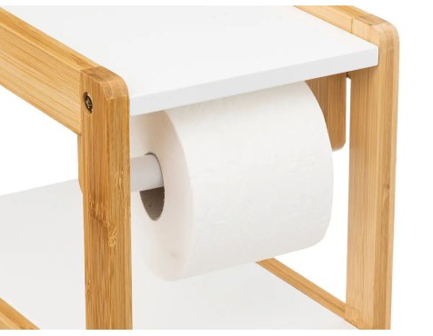 Porta-Rotlles Amb Reserva Natureo Bambú I Blanc