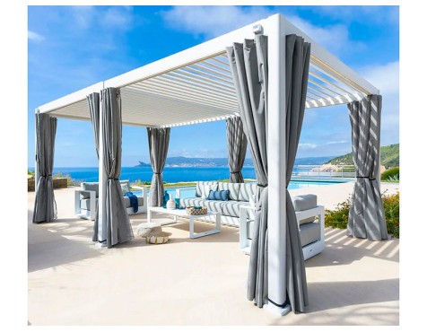 Pérgola Bioclimática Biarritz Aluminio Blanco
