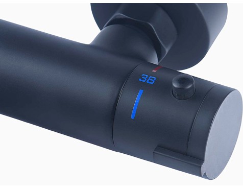 Grifo Termostático Bañera Noir Negro