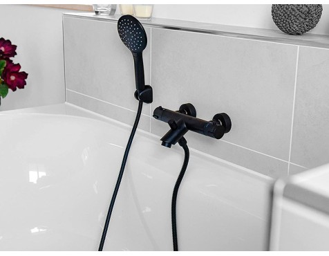 Grifo Termostático Bañera Noir Negro