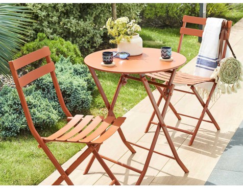 Mesa Jardín Plegable Redonda Greensboro Ámbar