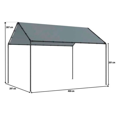 Pérgola Carpot Jardín Gris