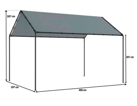 Pérgola Carpot Jardín Gris
