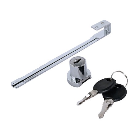 Cerradura Puerta Corredera Cristal Cromada