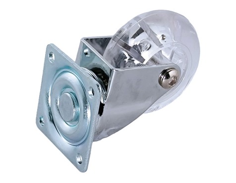 Rueda Nylon Trasparente Placa Giratoria
