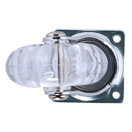 Rueda Nylon Trasparente Placa Giratoria
