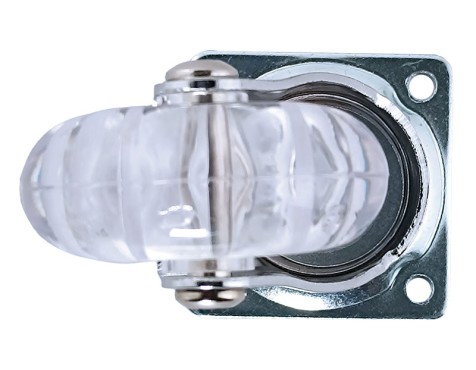 Rueda Nylon Trasparente Placa Giratoria