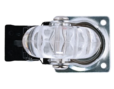 Rueda Nylon Trasparente Con Freno Placa Giratoria