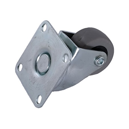 Rueda Goma Gris Placa Giratoria