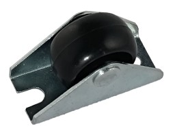 Rueda Polipropileno Negra Placa Fija