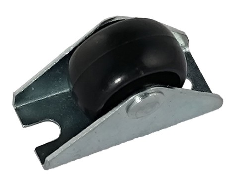 Rueda Polipropileno Negra Placa Fija