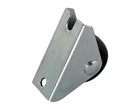 Rueda Polipropileno Negra Placa Fija