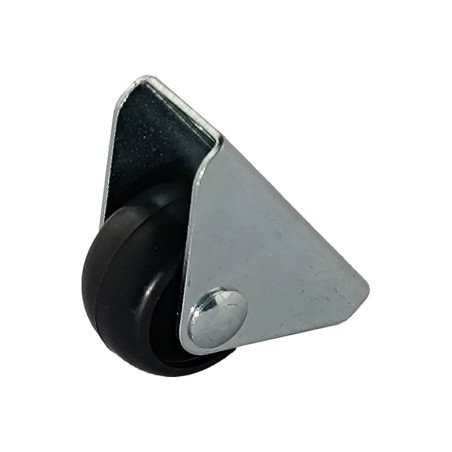 Rueda Polipropileno Negra Placa Fija