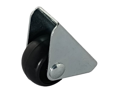 Rueda Polipropileno Negra Placa Fija