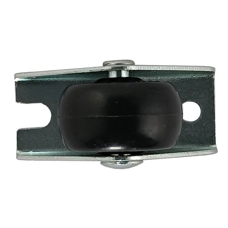 Rueda Polipropileno Negra Placa Fija