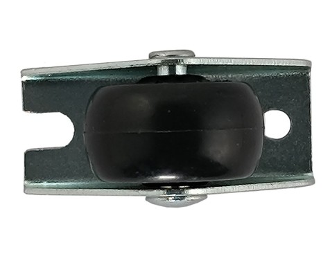 Rueda Polipropileno Negra Placa Fija