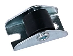 Rueda Polipropileno Negra Placa Fija