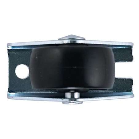Rueda Polipropileno Negra Placa Fija
