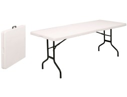 Mesa Maleta Plegable Resina Blanca